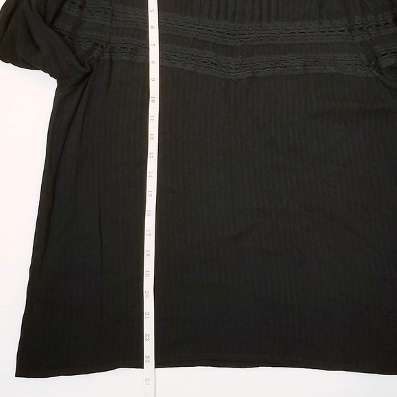 1. State Black Embroidered Yoke Top Long Sleeves - Picture 7 of 7